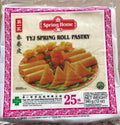 Spring Home TYJ Spring Roll Wrapper (Lumpia) 12 Oz / 25 pcs per Pack (3-PACK)