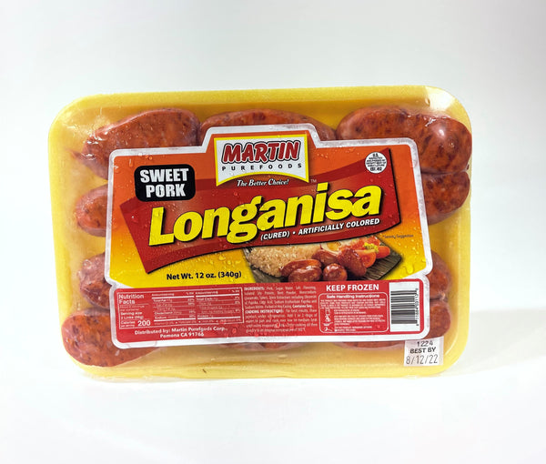 Martin Purefoods Longanisa Sweet Pork 12 oz 340 g (2-Pack)
