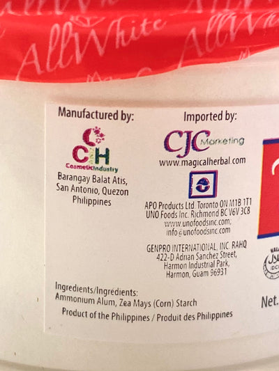 All White Natural Tawas Powder 38g