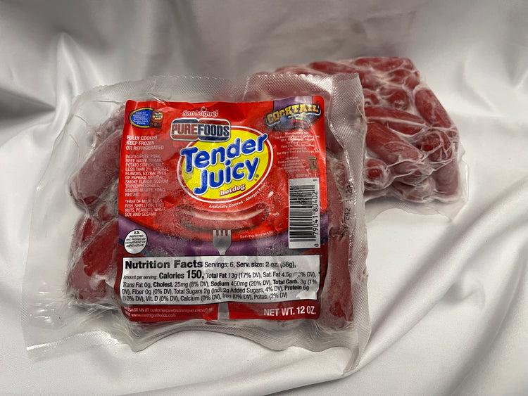 San Miguel Purefoods Tender Juicy Hotdogs Cocktails 12 oz per pack (2-PACK)