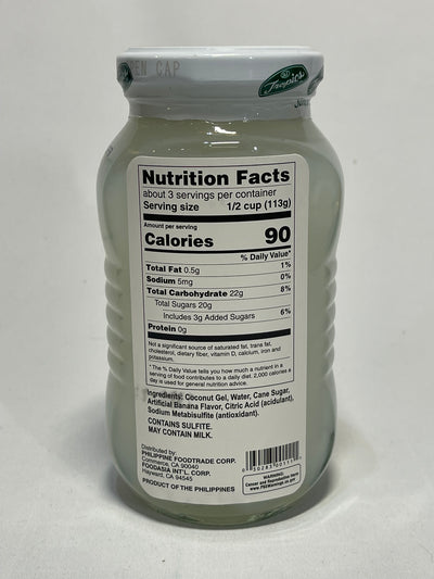 Tropics NATA De Coco 12 oz (White Coconut Gel in Syrup)