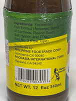 Tropics BALAYAN Bagoong (Round Scad Fish Sauce) 12 FL Oz