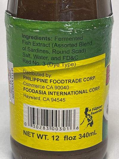 Tropics BALAYAN Bagoong (Round Scad Fish Sauce) 12 FL Oz