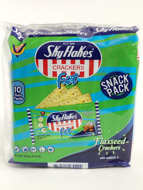 MY San Sky Flakes Crackers Flaxseed Crackers 10 Pack 250g 8.8 oz