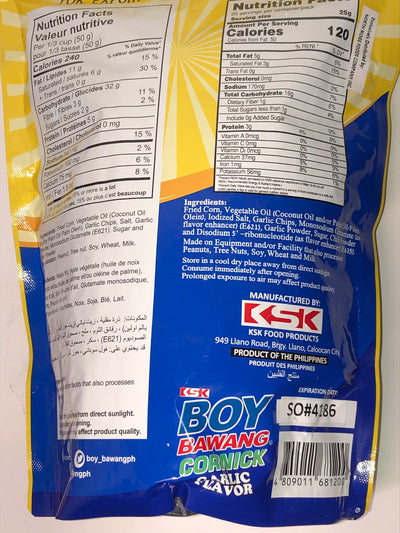 Boy Bawang Cornick Garlic Flavor LARGE 500 grams