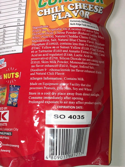 Boy Bawang Cornick Chili Cheese Flavor LARGE 500 grams