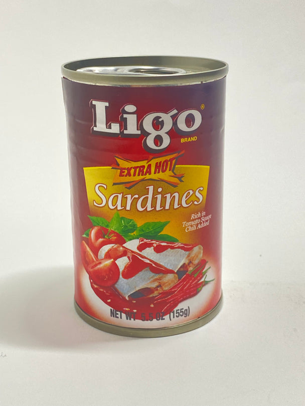 Ligo Extra Hot Sardines 5.5 oz 155g