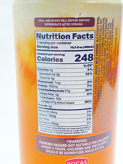 Pocas Bubble Tea Thai Tea 16.5 fl oz 490mL