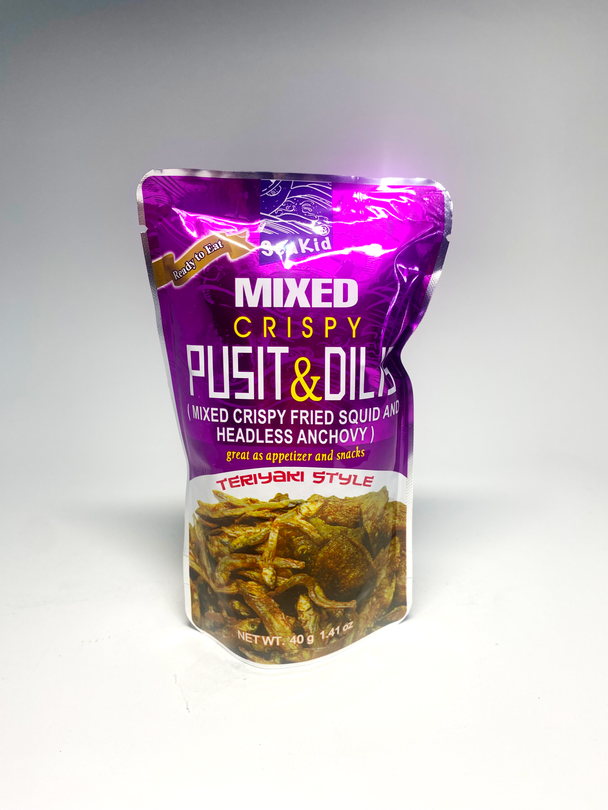 Seakid Mixed Crispy Pusit & Dilis Teriyaki Style 40 g (1.41 oz)
