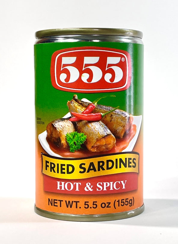 555 Fried Sardines Hot & Spicy 5.5 oz