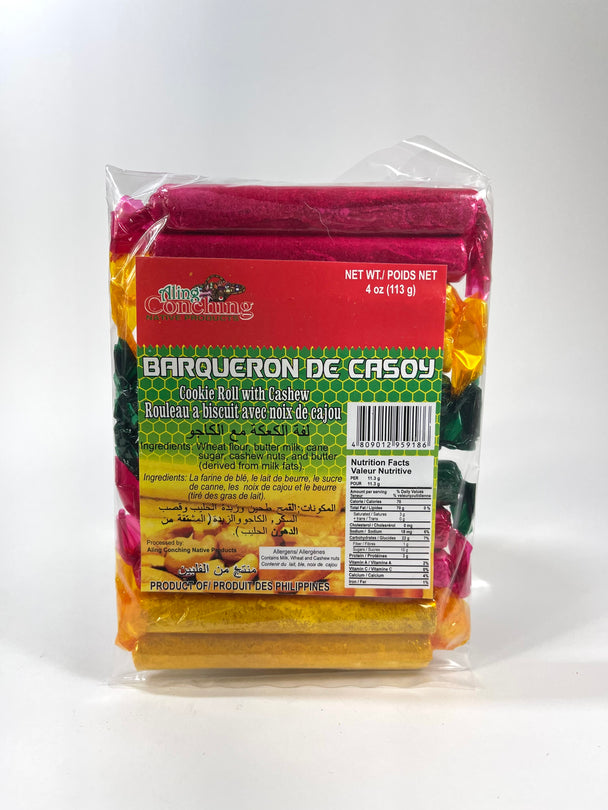 Aling Conching Barqueron de Casoy Cookie Roll with Cashew 113 g