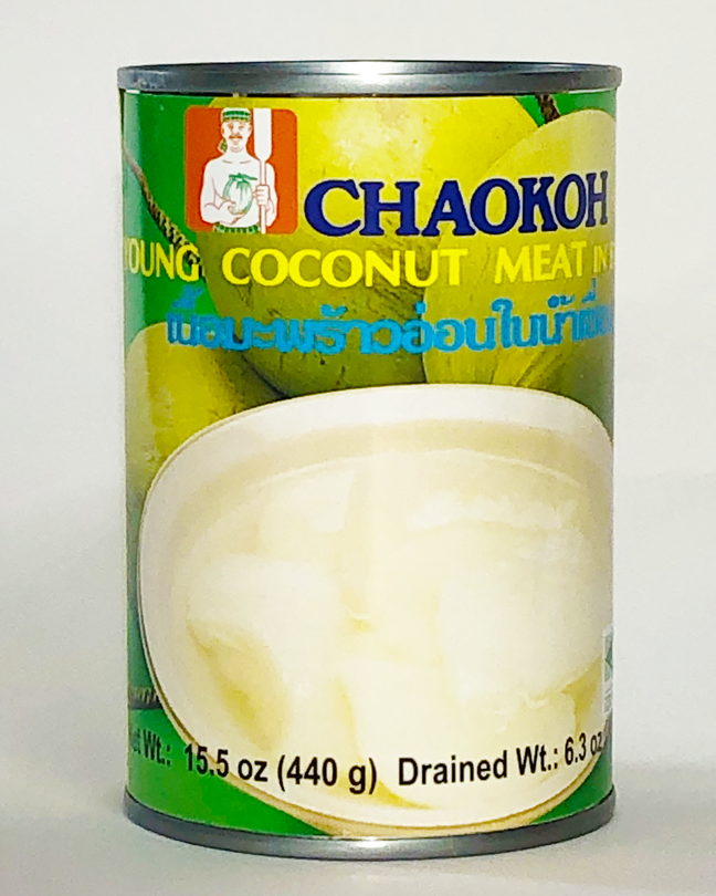 Chaokoh Young Coconut Meat in Syrup 15.5oz
