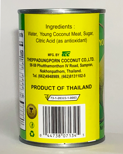 Chaokoh Young Coconut Meat in Syrup 15.5oz