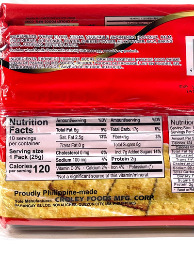 Croley Foods Butter Cream Crackers ENSAYMADA 250 g