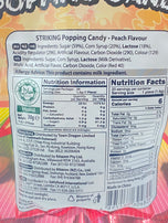 Striking Peach Popping Candy 20 Pouches x 0.53 oz (1.5g)