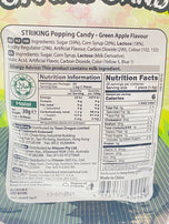 Striking Greenapple Popping Candy 20 Pouches x 0.53 oz (1.5g)