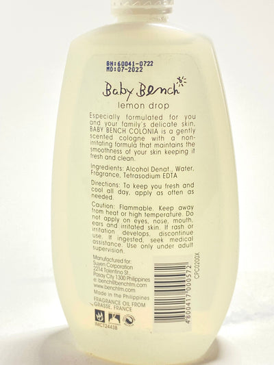 Baby Bench Cologne Lemon Drop 8 fl oz / 200 ml