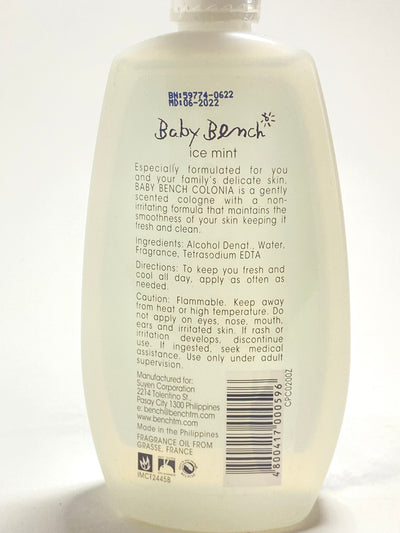 Baby Bench Cologne Ice Mint 8 fl oz / 200 ml