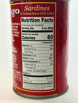 Ligo Sardines in Tomato Sauce Chili Added (Red) Large 15oz