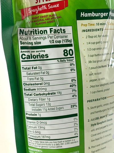 Del Monte Sweet Style Spaghetti Sauce 1kg