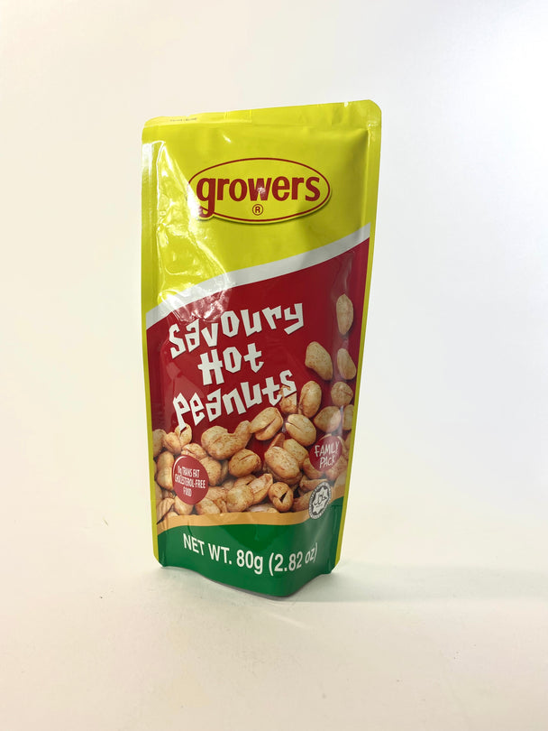 Growers Savory Hot Peanuts 80g