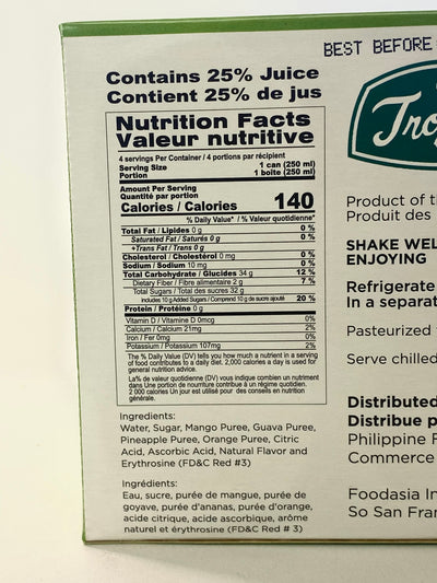 Tropics Four Seasons Juice 8.4 fl oz x4