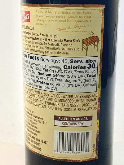 Mama Sita's Barbecue Marinade 23 f oz 680 mL
