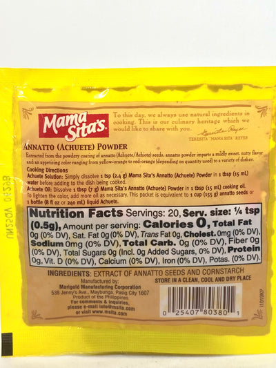 Mama Sita's Achuete Annatto Powder 10g