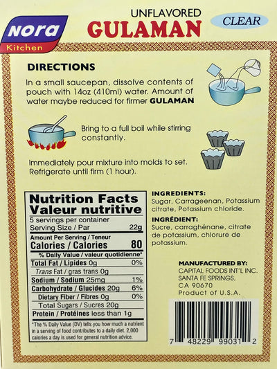 Nora Kitchen Unflavored Gulaman Clear 90 g