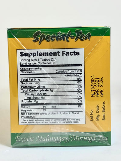Special-Tea Exotic Malunggay Moringa Tea (30 Tea Bags) 60g