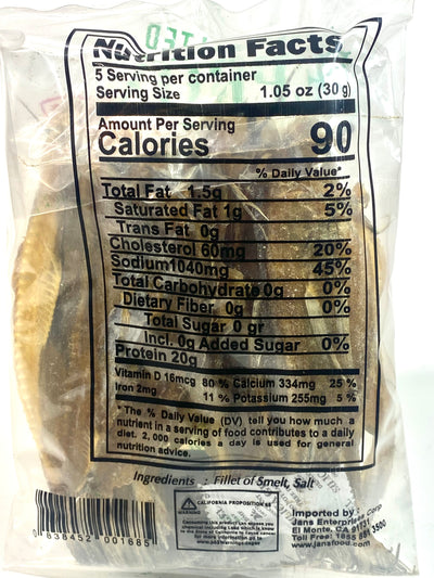 Masarap Dried Salted Jeprox Fish 5.3 oz per pack (3-PACK)