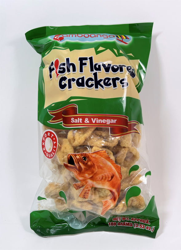 Zamboanga Fish Flavored Crackers SALT AND VINEGAR 100 g