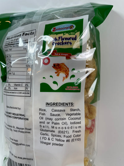 Zamboanga Fish Flavored Crackers SALT AND VINEGAR 100 g