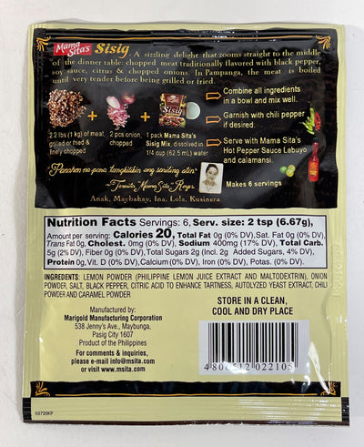 Mama Sita's Capampangan SISIG Mix 40g