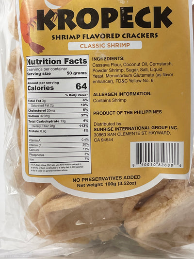 Sunrise Kropeck Shrimp Flavored Crackers 3.52 oz