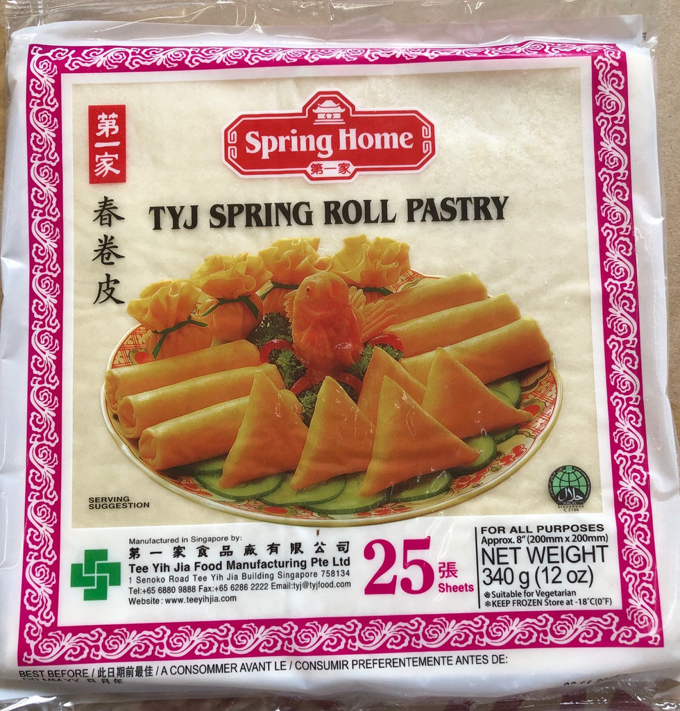 Spring Home TYJ Spring Roll Wrapper (Lumpia) 12 Oz / 25 pcs per Pack (