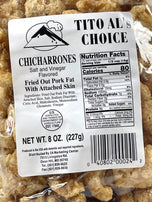 Tito Als Choice Chicharones Salt and Vinegar Flavor 227 g