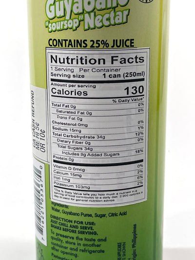 Philippine Brand Guyabano Soursop Nectar 8.4 f oz 250 mL