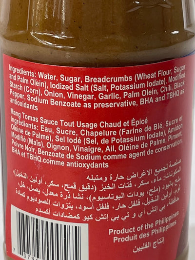 Mang Tomas All Purpose Lechon Sauce Hot Spicy 11.64 oz 330 g
