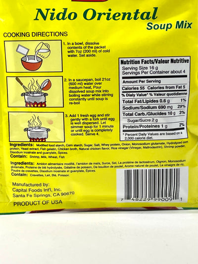 Nora Kitchen Chinese Style Nido Oriental Soup  Mix 2.18oz