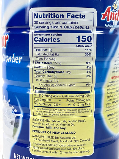 Anchor Full Cream Milk Powder 900g