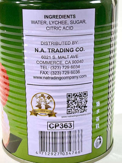 Three Deer Lychee in Syrup 20 oz