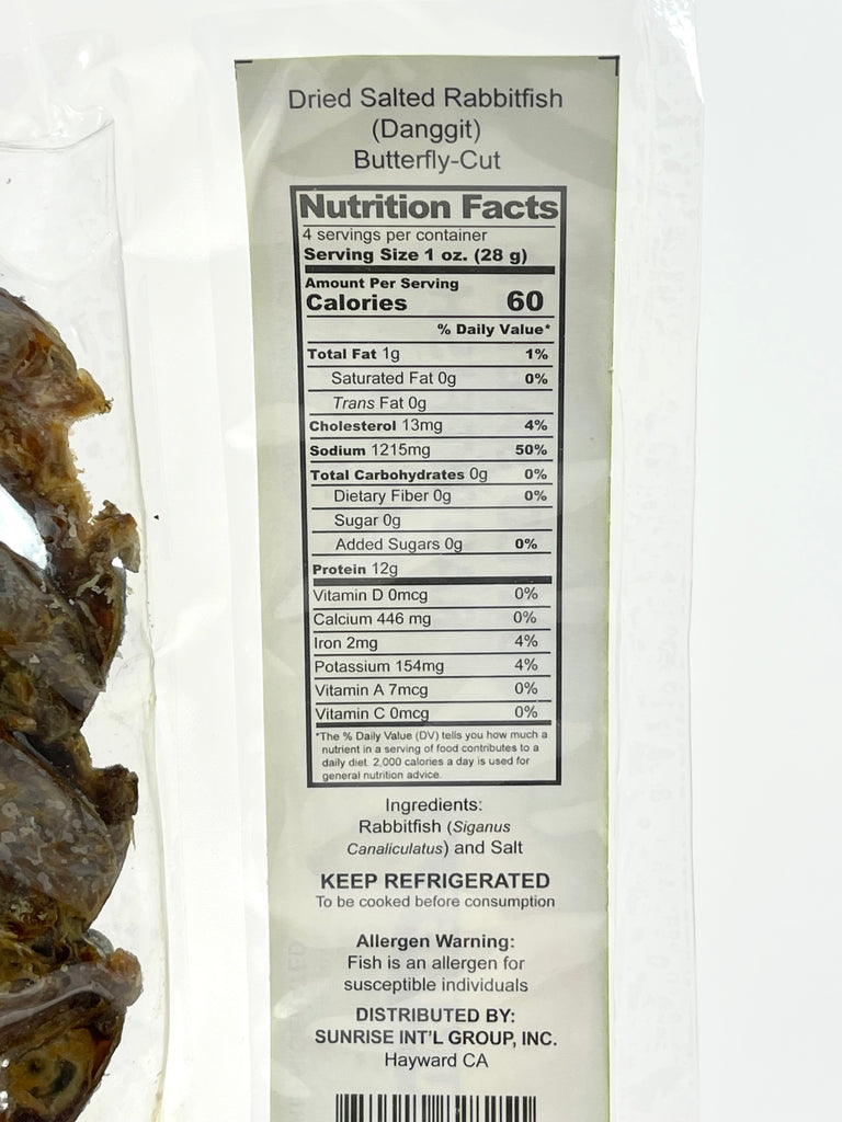 Sunrise Dried Salted Rabbitfish (Danggit) 4 oz