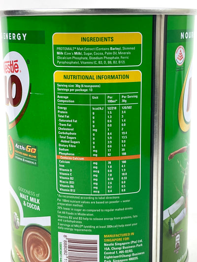 Nestle Milo Tonic Powdered Drink in Can 400 g