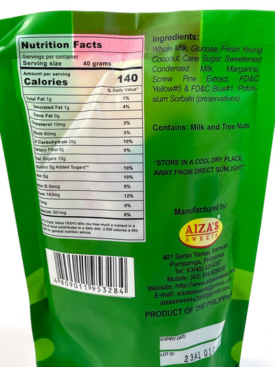 Aiza's Sweets Pastillas de Buko Pandan 4.69 oz