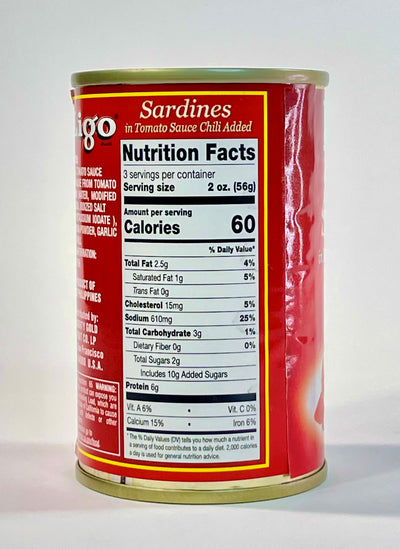 Ligo Sardines in Tomato Sauce with Chili (Red) Small 5.5 oz