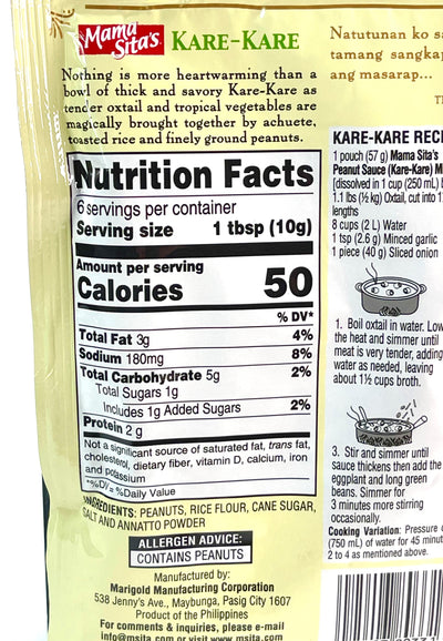 Mama Sita's Kare-Kare Peanut Sauce Mix 57g