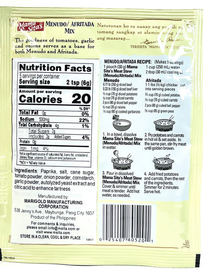 Mama Sita's Menudo Afritada Stew Mix 30g