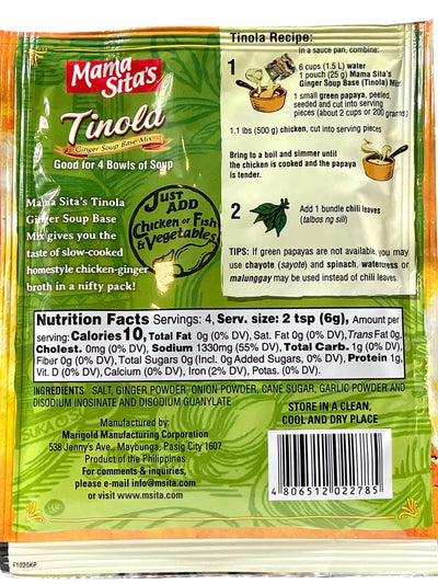 Mama Sitas Tinola Ginger Soup Base Mix 25 g