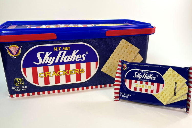 M.Y. San Sky Flakes Crackers 32 Packs Tub 800g